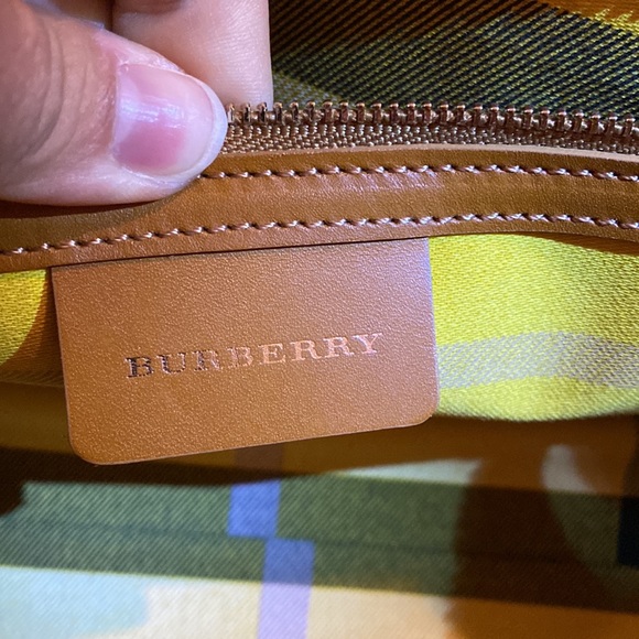 Burberry straw and leather handbag satchel - Picture 7 of 10